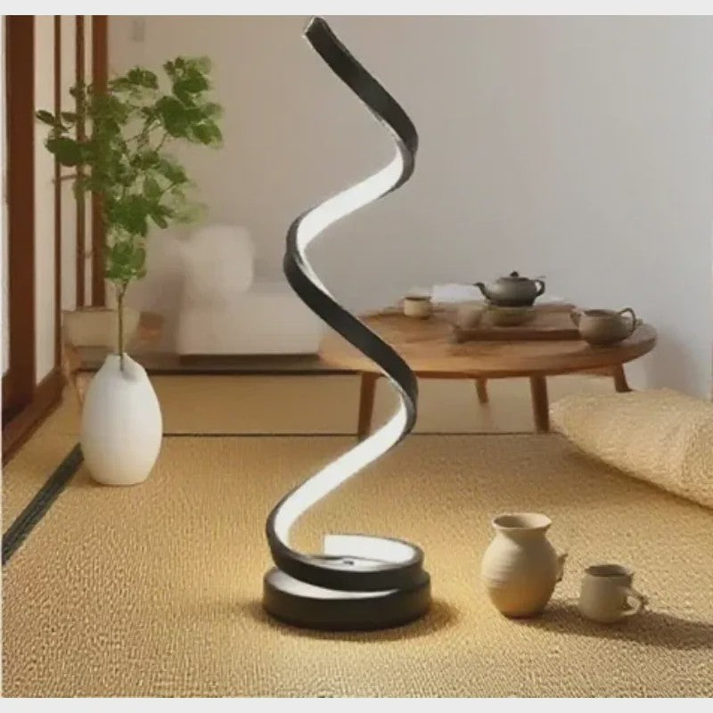 Moderne LED Spiral Tafellamp - 3 Kleurtemperaturen, Dimbaar, USB