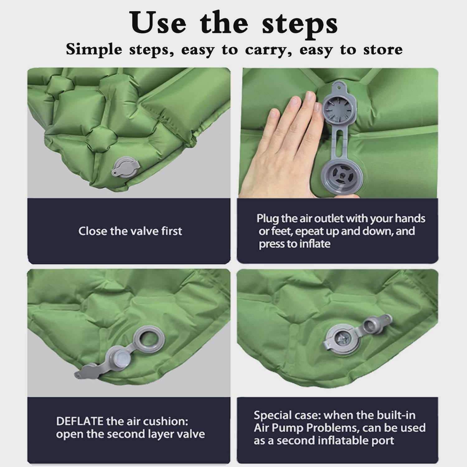 Inflatable Mattress Sleeping Pad Ultralight Camping Mat Air Mattress Camp Mat for Hiking Tent Travel Backpacker
