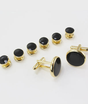 Set Manchetknopen en Tuxedo Studs voor Heren - Stijlvolle Accessoires voor Bruiloft en Feest