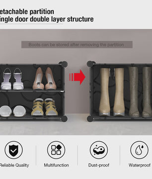 Modulaire Schoenenkast voor 48 Paar Schoenen - 3x8 Vakken - Hal, Entree, Slaapkamer