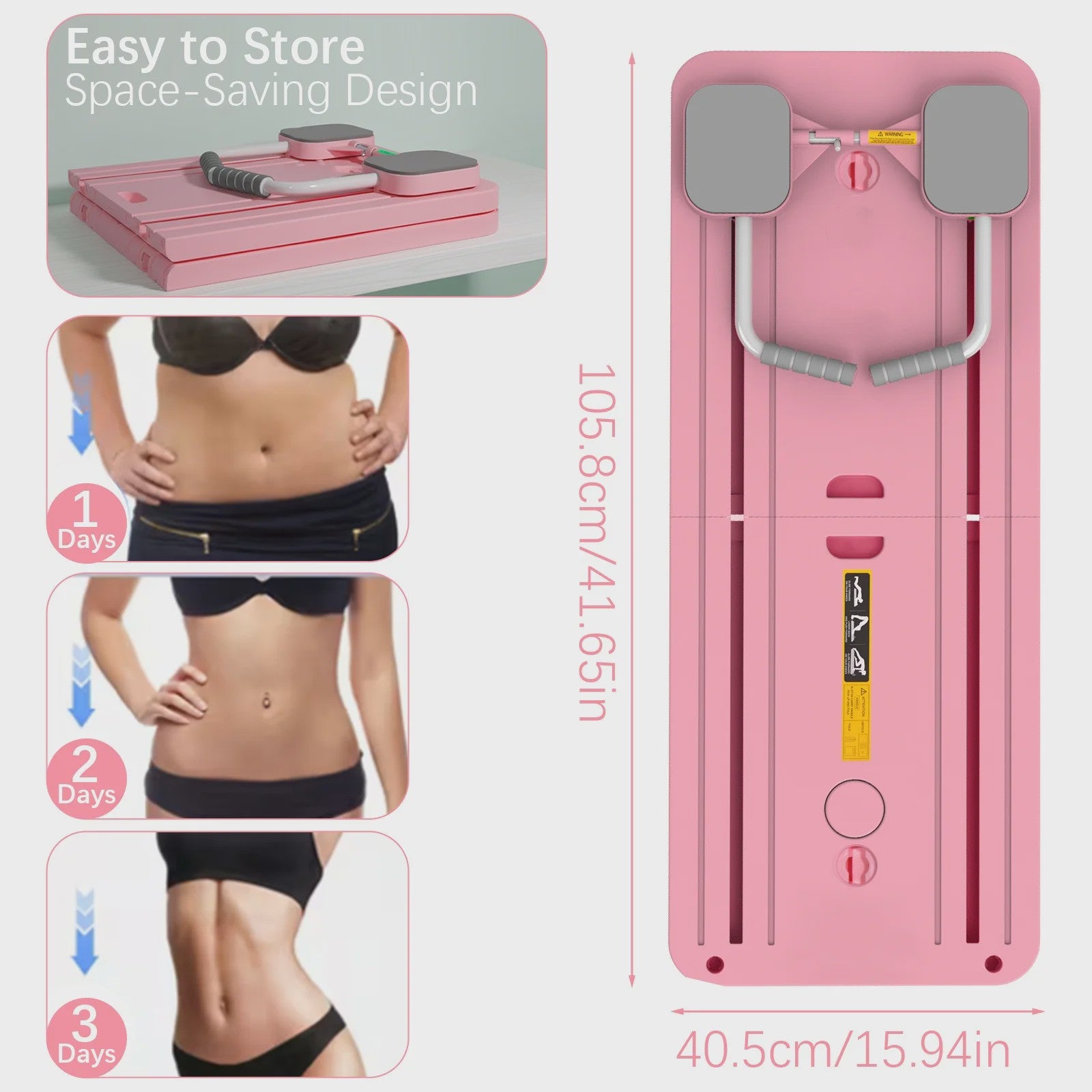 Multifunctionele Abdominal & Core Trainer: Opvouwbaar Fitnessapparaat voor Buikspieren en Taille Training Thuis