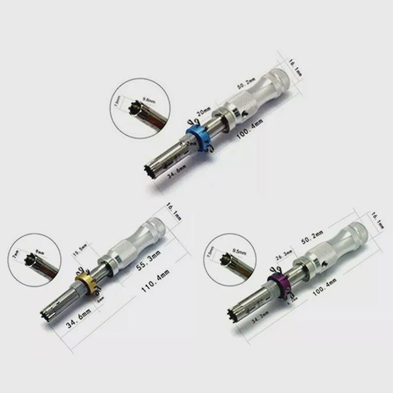 3-delige Tubular Lock Pick Set - Roestvrij Staal - 7-Pin Sloten