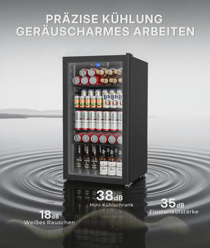 89L Drankenkoelkast met No Frost, Dubbel Glas & Omkeerde Deur - Energieklasse B