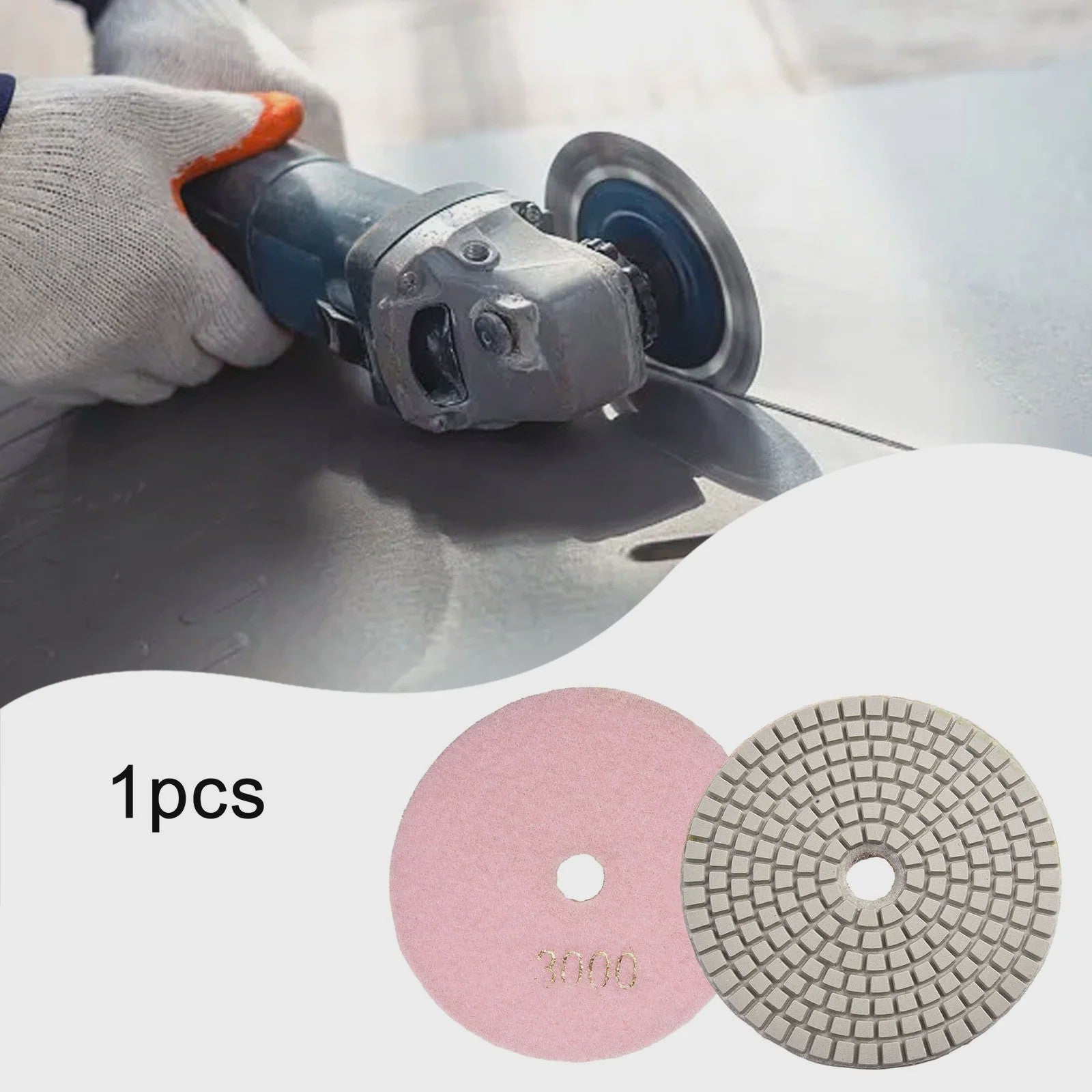 4-Inch Diamant Polijstschijven Set (30-10000 Grit) voor Nat/Droog Gebruik - Steen, Beton, Marmer