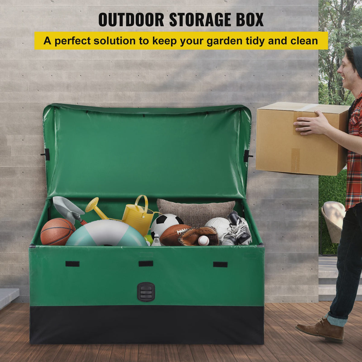 Waterdichte Outdoor Opbergbox 100 Gallon - PE Tarpaulin & Verzinkt Frame