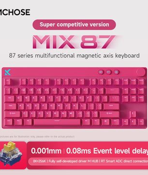MCHOSE MIX87 Magnetische Switch Gaming Toetsenbord - 8K Polling, 0.08ms Latency, ARGB
