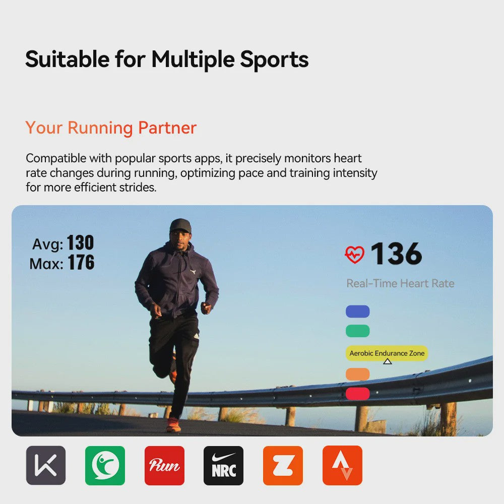 iGPSPORT HR50 Hartslagmeter Borstband - Nauwkeurige Sensor voor Fitness, Hardlopen & Fietsen
