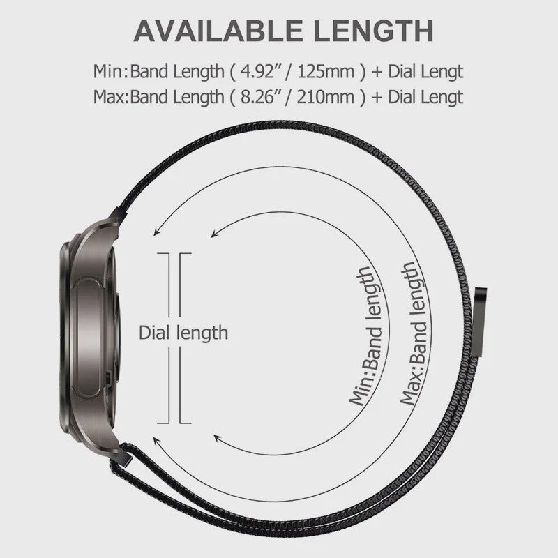 Milanese RVS Horlogeband 18mm 20mm 22mm voor Garmin Vivoactive Venu | Magnetische Sluiting