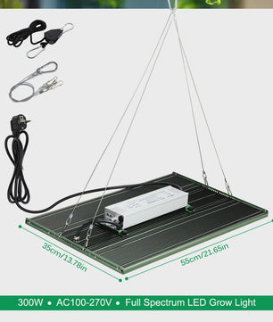 300W Full Spectrum LED Groeilamp met UV/Rood Licht - Dimbare Phytolamp voor Kassen