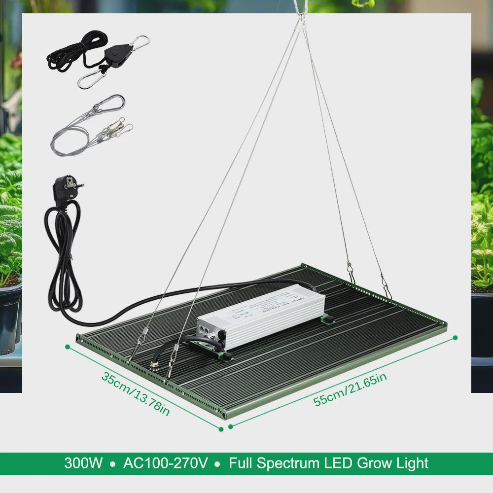 300W Full Spectrum LED Groeilamp met UV/Rood Licht - Dimbare Phytolamp voor Kassen