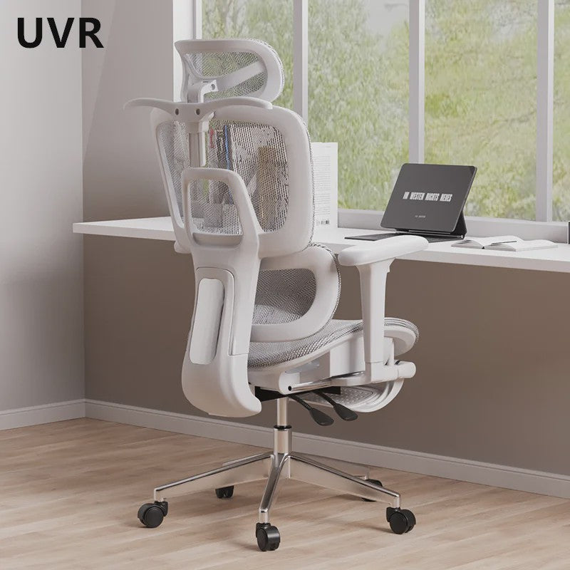 Ergonomische Bureaustoel Mesh - Verstelbaar met Lendesteun & Voetensteun - Comfortabel voor Kantoor & Gaming