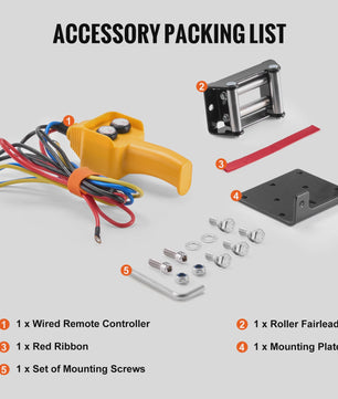 Elektrische Lier 2000lbs voor ATV/UTV - Staalkabel & Afstandsbediening voor Off-Road Voertuigen