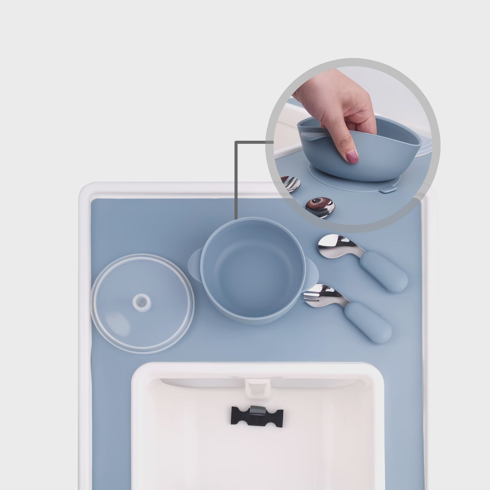 Siliconen Placemat voor Kinderstoel - BPA-Vrij & Gemakkelijk Schoon te Maken