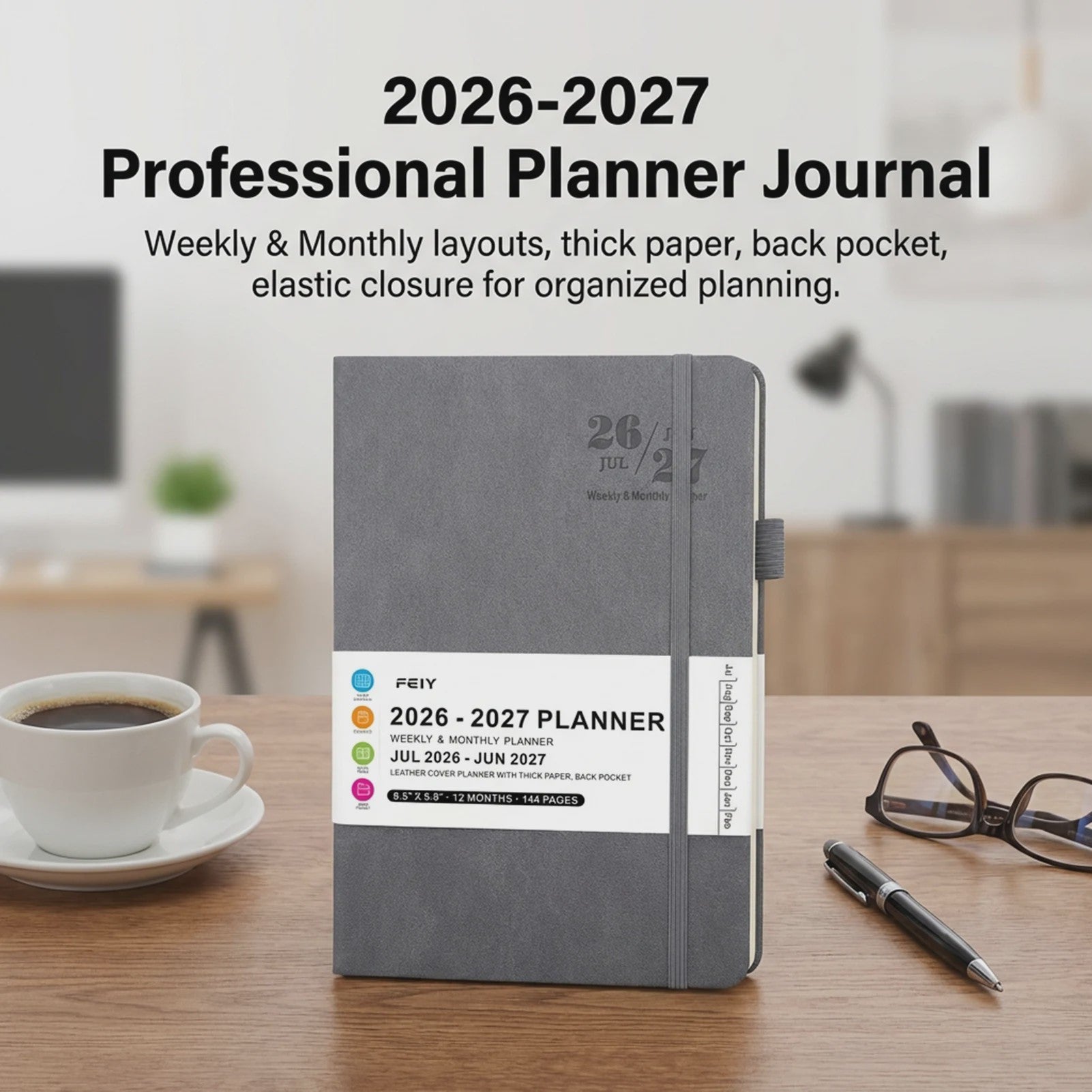 Minimalistische A5 Planner 2026-2027: Dagelijks & Wekelijks Boek voor Werk en Studie