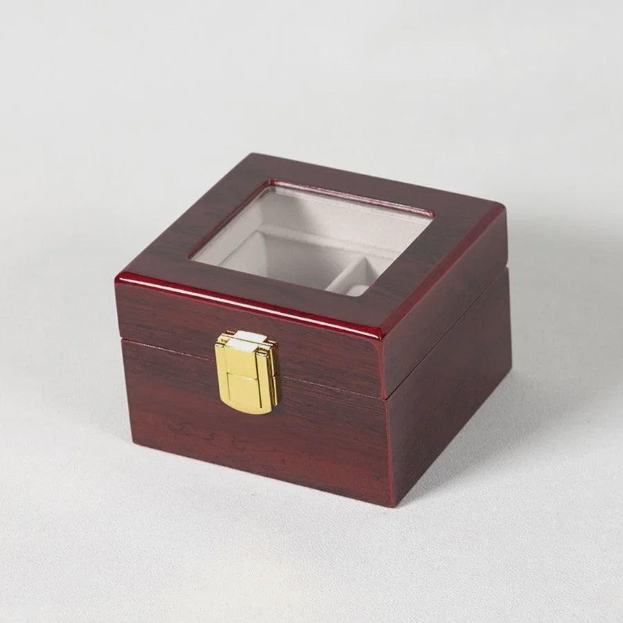 Luxe Houten Horlogedoos met Glas - Diverse Slots & Stijlvolle Opbergoplossing