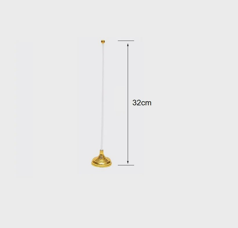 Israël Bureauvlag 14x21cm - Gouden/Zilveren Standaard voor Vergaderingen & Decoratie