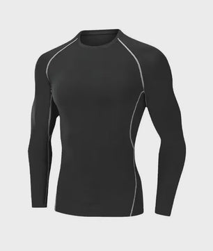 Heren Compressie Sport T-shirt - Sneldrogend en Ademend voor Fitness, Hardlopen & Training