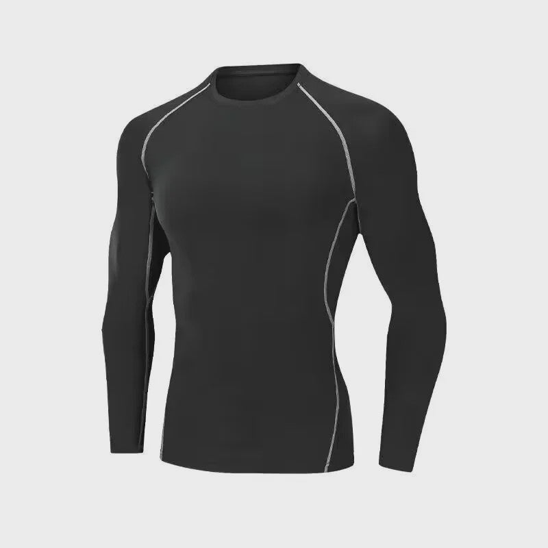 Heren Compressie Sport T-shirt - Sneldrogend en Ademend voor Fitness, Hardlopen & Training