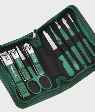 Professionele Manicure & Pedicure Set (9 Delig) - Roestvrij Staal met Reis Etui