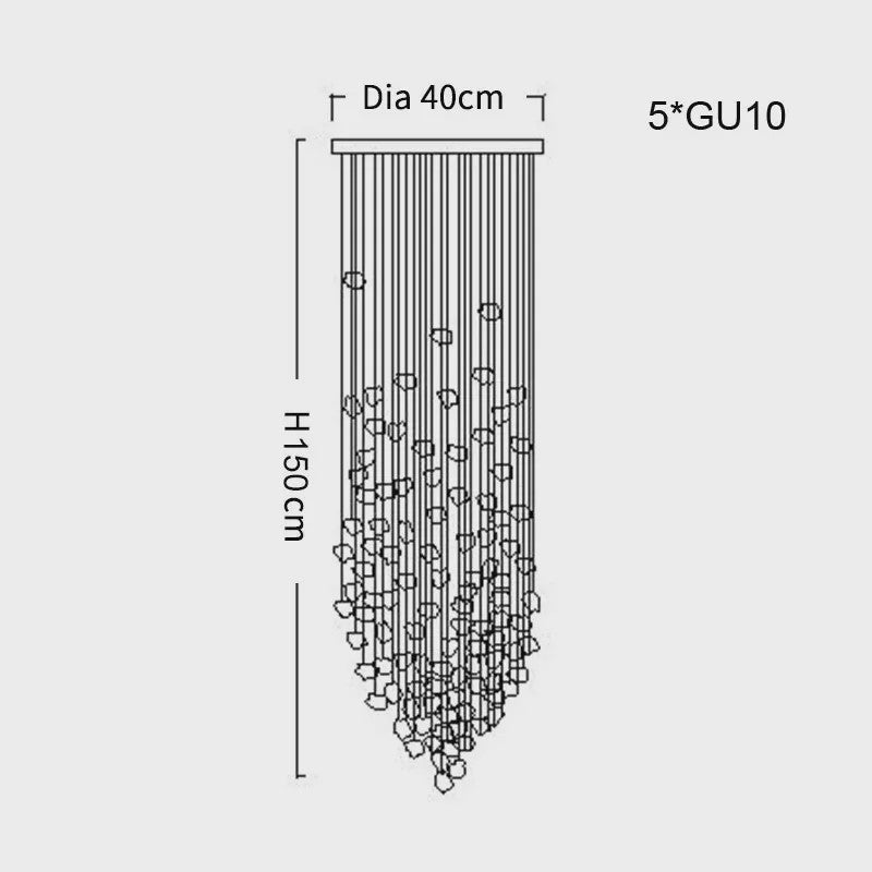 Luxe Kristallen LED Plafondlamp - Moderne Hanglamp voor Trappenhuis, Hal & Woonkamer