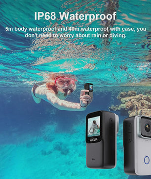 SJCAM C200PRO 4K Action Camera met Microfoon & WiFi - Compact & Waterdicht