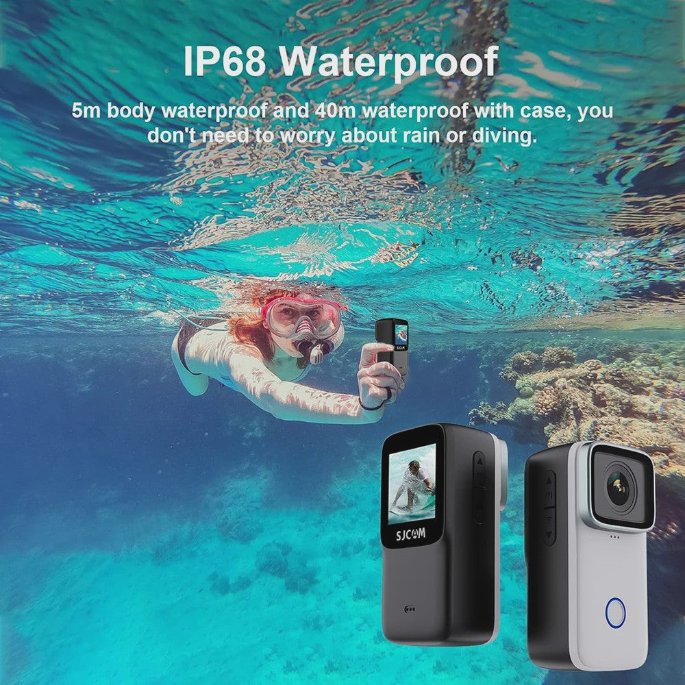 SJCAM C200PRO 4K Action Camera met Microfoon & WiFi - Compact & Waterdicht