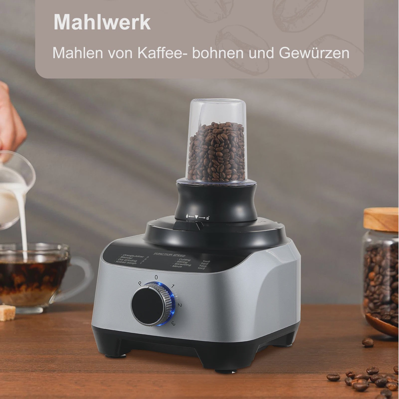 Krachtige Keukenmachine 1300W met 3.5L Kom, Deegkneedfunctie, Citruspers en 11-delige Accessoireset
