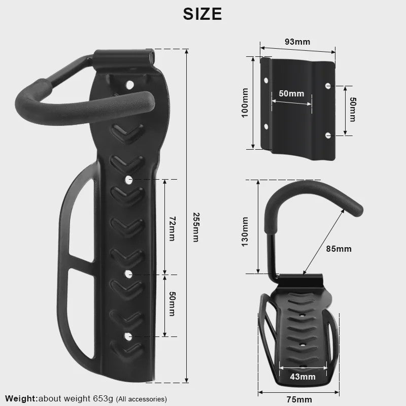 Fietsenrek Muurbevestiging - Stevige Standaard voor Mountainbike & Racefiets