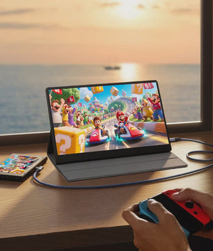 SOYO 18.5 inch Draagbare Monitor - Full HD Gaming & Kantoor Display voor Laptop, Xbox, PS5, Switch