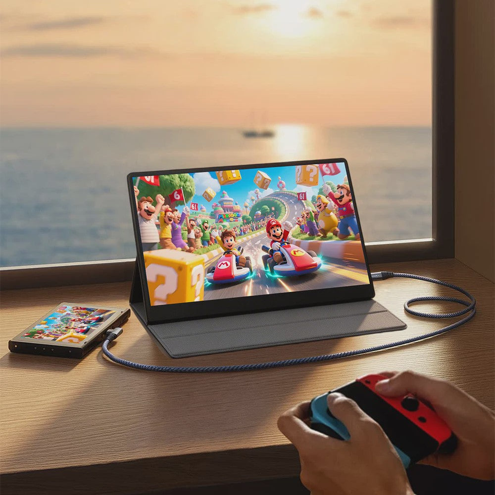 SOYO 18.5 inch Draagbare Monitor - Full HD Gaming & Kantoor Display voor Laptop, Xbox, PS5, Switch