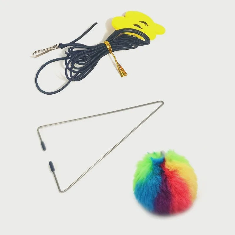 Interactief Katten Speeltje met Kleurrijke Ballen - Deurhanger voor Eindeloos Plezier
