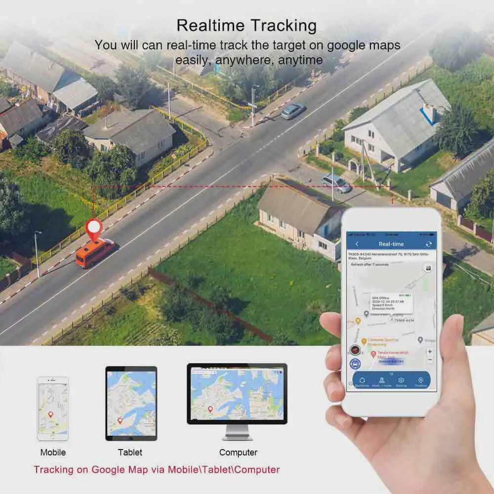 Waterproof 2G GPS Tracker voor Dieren (Koe, Kameel) - TK935 Locator met Magneet