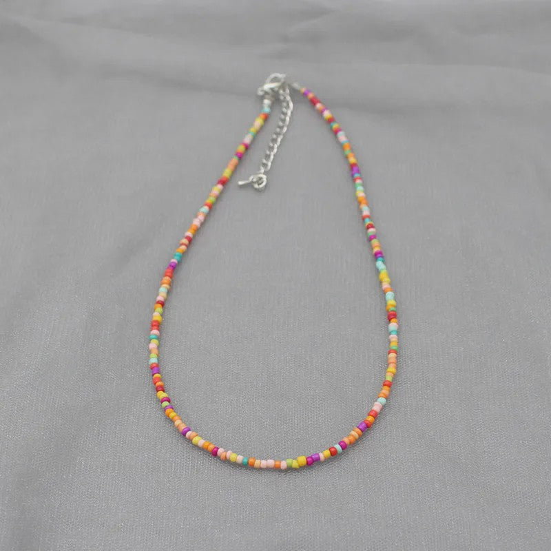 Kleurrijke Kralen Choker Ketting - Handgemaakt Bohemia Stijl