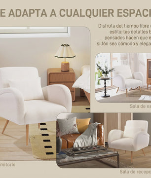 Luxe Teddy Fauteuil met Verwijderbaar Lendekussen - Comfortabel & Stijlvol