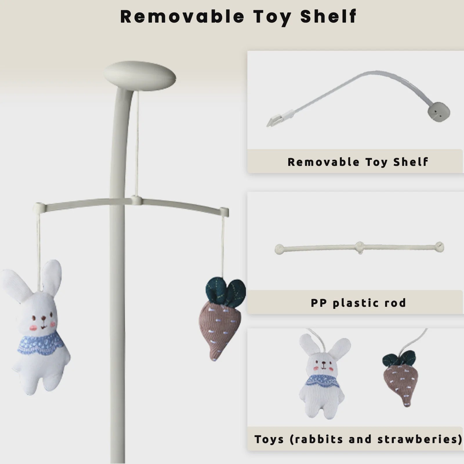 Comfortabele Baby Verschoonmat met Anti-slip, Makkelijk Reinigbaar & Speelboog