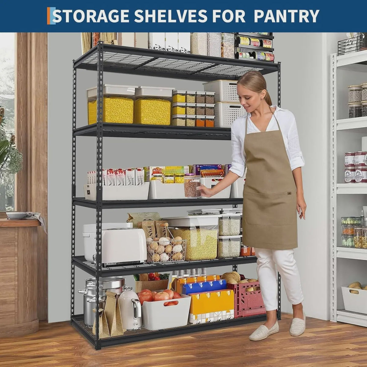 Robuuste Metalen Stellingkast 5 Lagen - Verstelbaar - Garage & Keuken