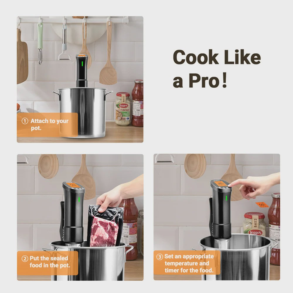 INKBIRD ISV-200W Wi-Fi Sous Vide Precisie Kookapparaat - Krachtig & Duurzaam met RVS