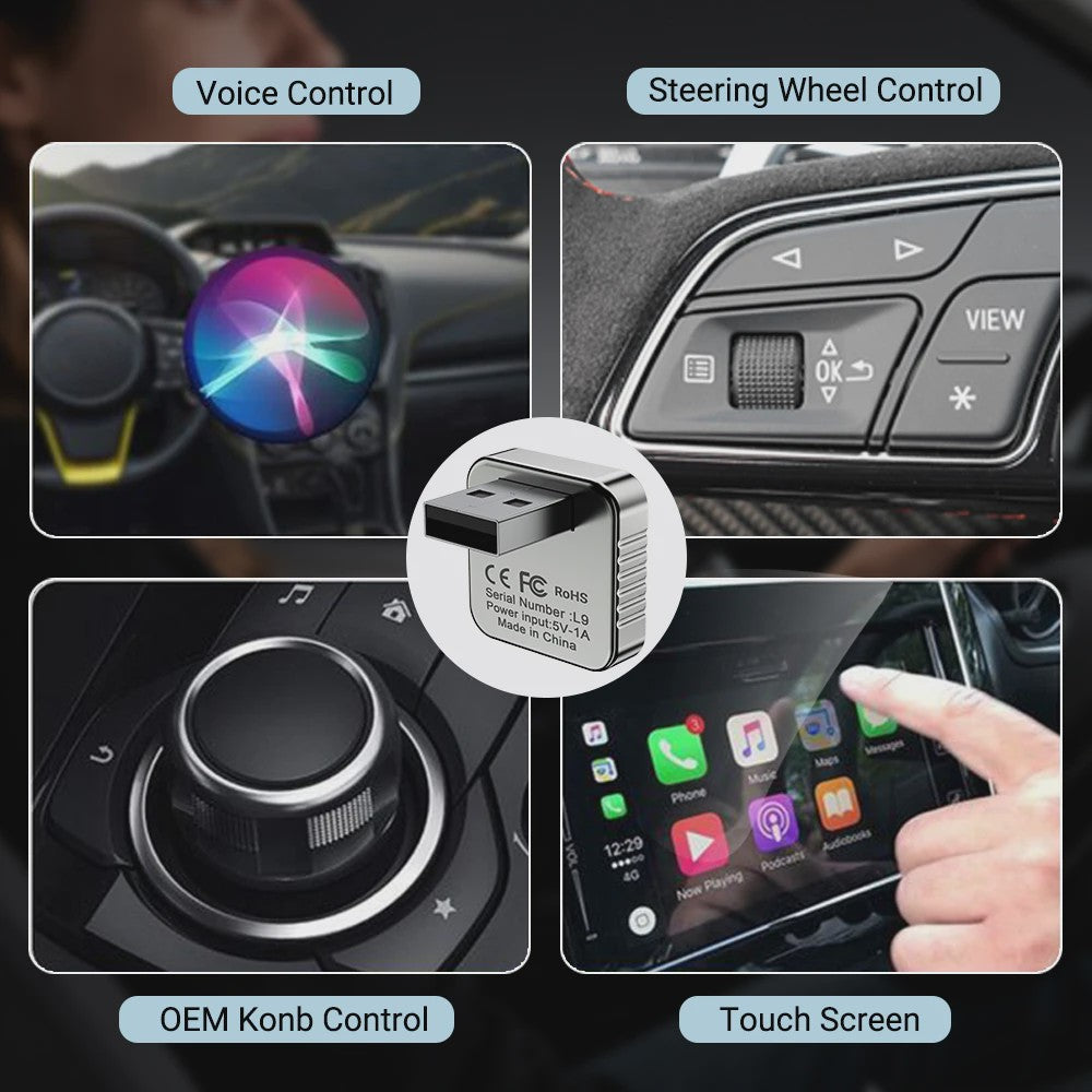 Draadloze CarPlay & Android Auto Adapter - USB naar Draadloos