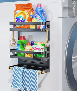 Magnetische Koelkast Organizer met 2-3 Lagen, Keukenopslag en Handdoekhouder