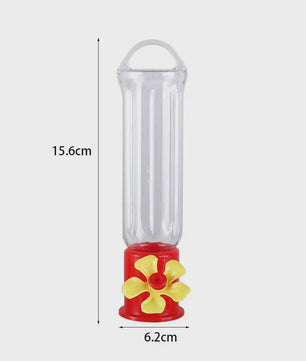Draagbare Vogel Drinkfles met Ophangdraad - Transparant Plastic Voederbakje voor Tuinvogels