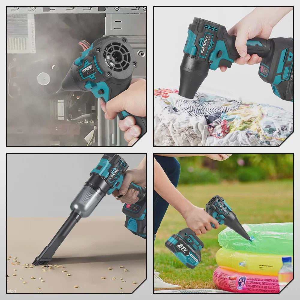 YOFIDRA Krachtige 2-in-1 Accu Bladblazer & Zuiger - 80000RPM Borstelloze Motor