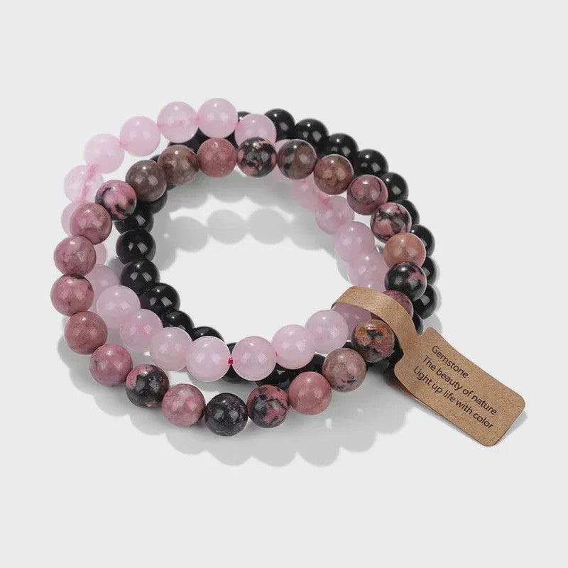 Natuursteen Kristal Kralen Armbanden Set - Amethist & Multi-Layer Combinaties