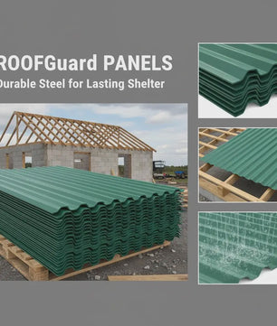 Dakplaten Groen Verzinkt Staal - 12 Stuks - 80x36 cm
