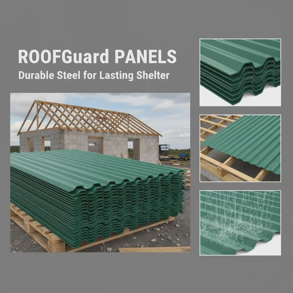 Dakplaten Groen Verzinkt Staal - 12 Stuks - 80x36 cm