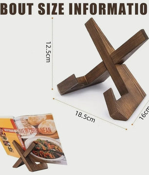 Houten Kookboekstandaard & Boeksteun - Ideaal voor Recepten, Menu's en Display in de Keuken