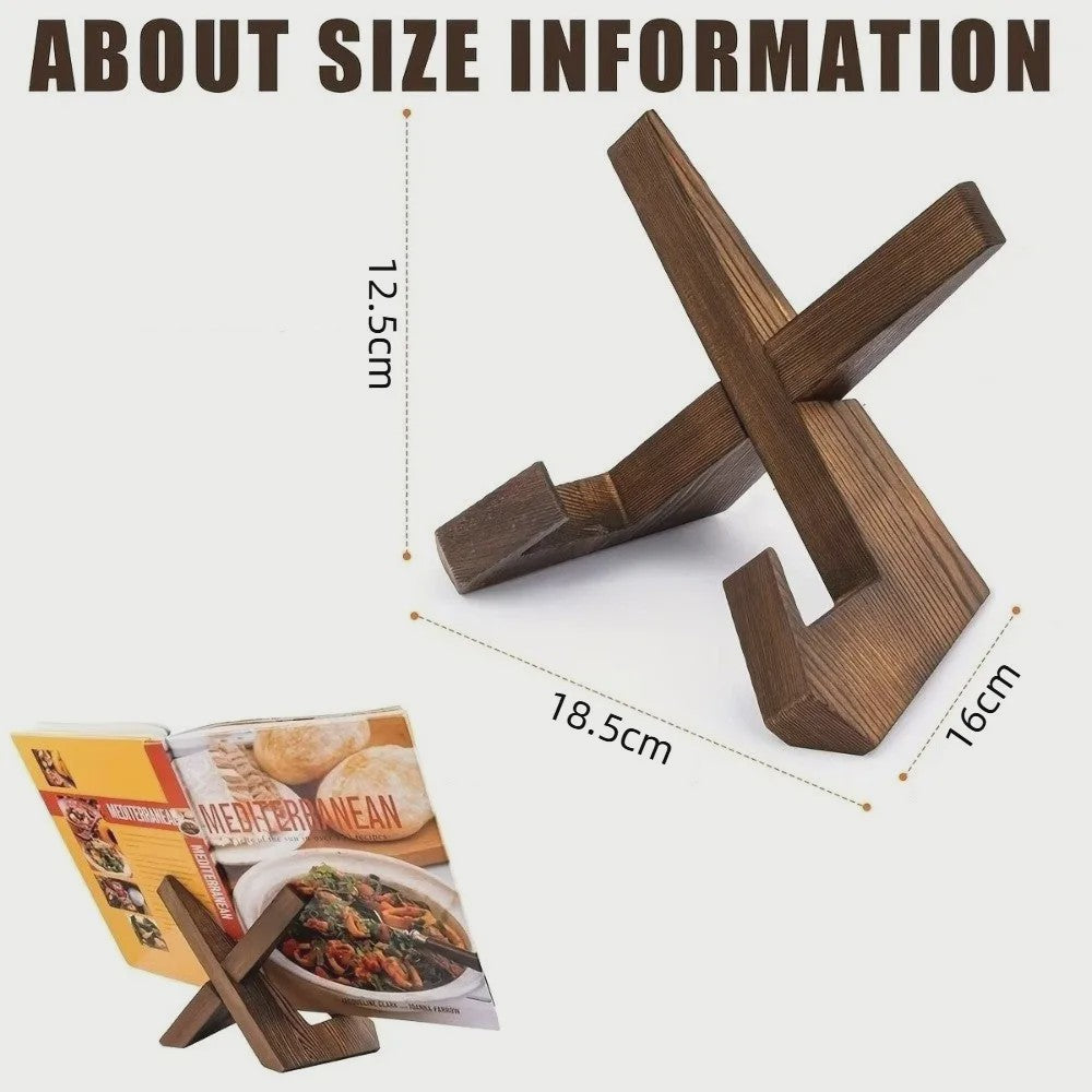 Houten Kookboekstandaard & Boeksteun - Ideaal voor Recepten, Menu's en Display in de Keuken