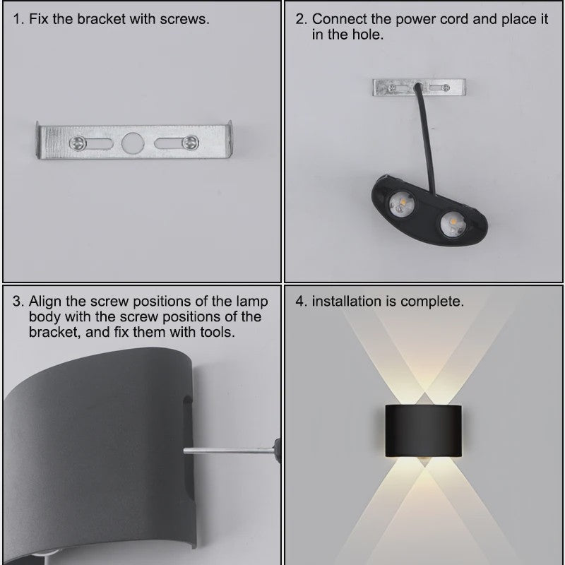 Waterdichte LED Wandlamp voor Buiten en Binnen - Sfeervol Up & Down Licht