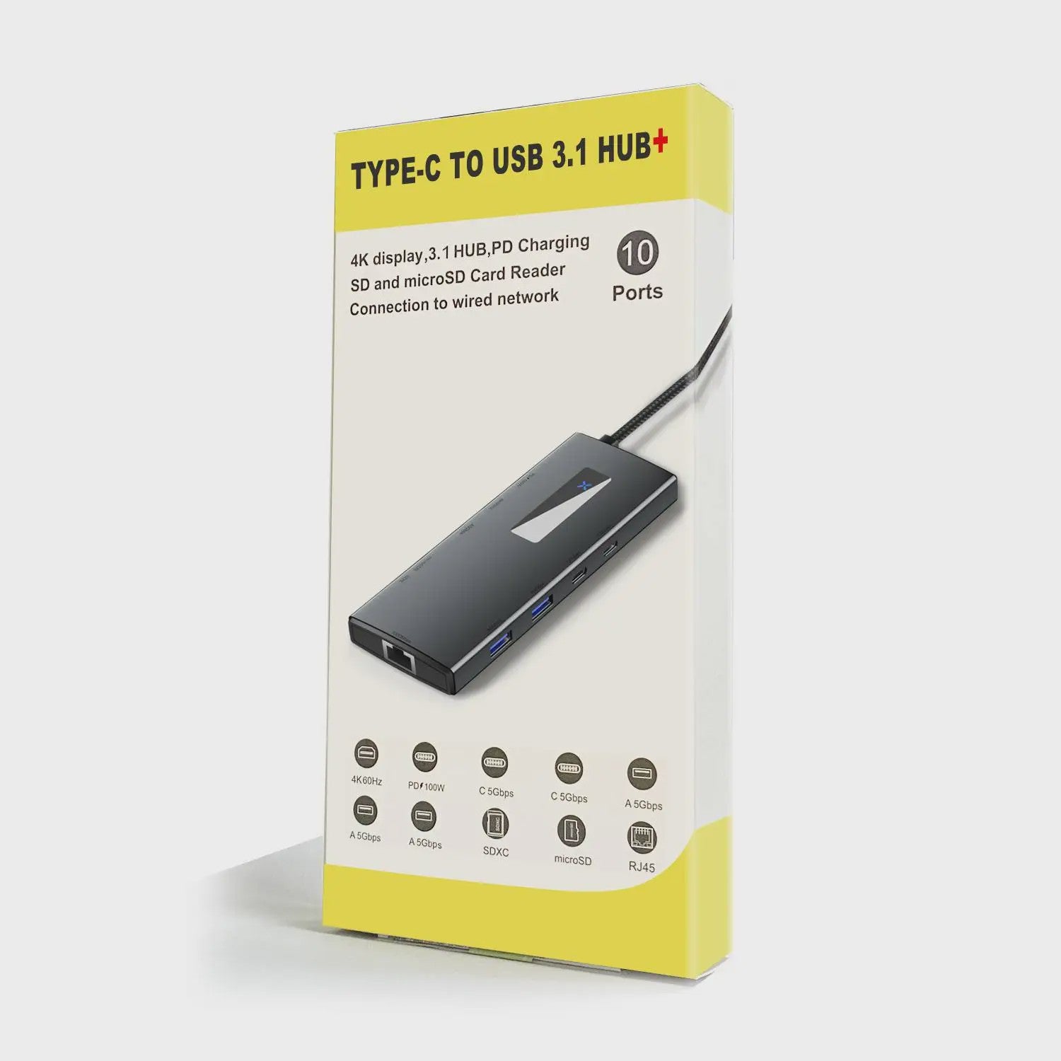 BlitzWolf BW-NEW TH8 10-in-1 USB-C Hub: 4K 60Hz, PD 100W, Gigabit Ethernet, SD/TF & USB 3.0