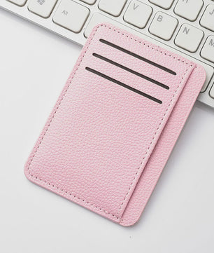 Ultra-dunne PU Lederen Creditcard Portemonnee - Zakformaat Kaarthouder
