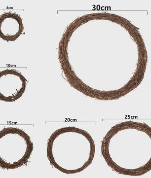 Natuurlijke Rotan Krans - 8-30cm - Kerst, Feest & Decoratie
